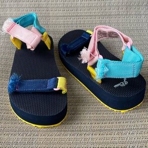 J Crew Sporty Strap Sandals in Colorblock Size 9